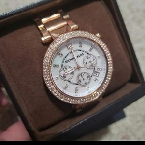 Michael kors rose gold parker watch